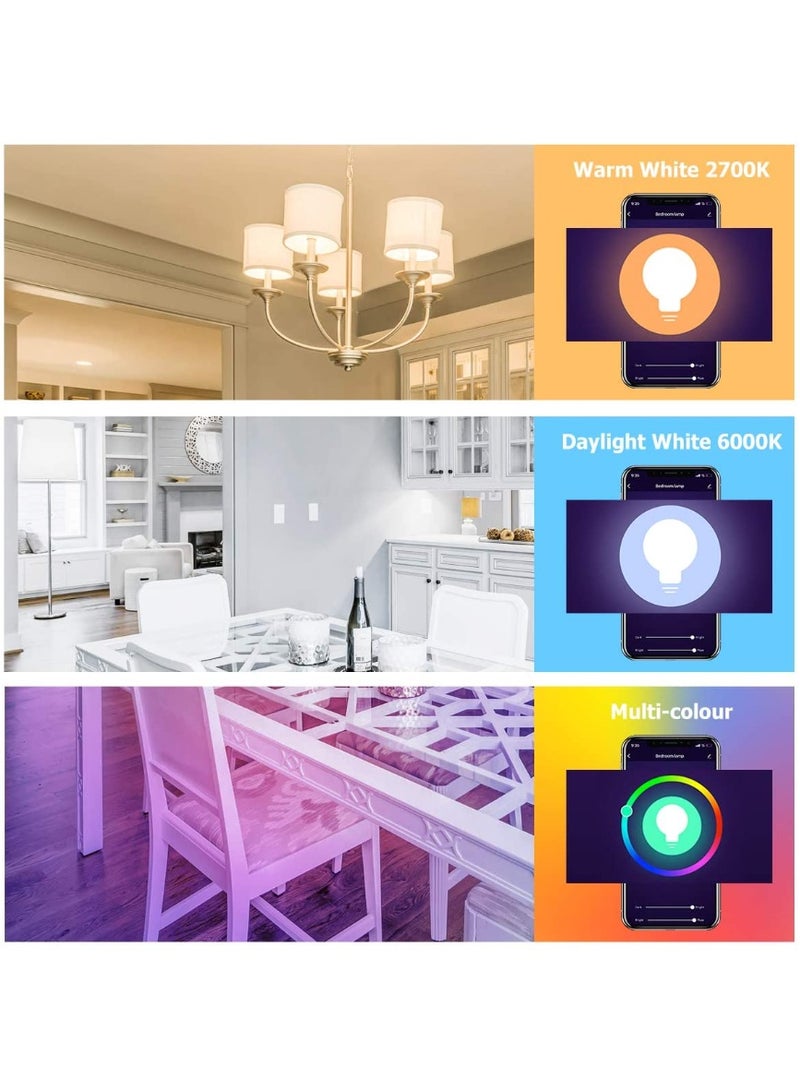 مصباح LED ذكي بتقنية واي فاي E27 | إضاءة ذكية RGB بـ 16 مليون لون | تحكم صوتي | قابل للتعتيم | تطبيق Smart Life | لا يتطلب جهاز تحكم مركزي - Image 5